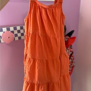 Cat & Jack Coral-Orange Tiered Sundress for Girls